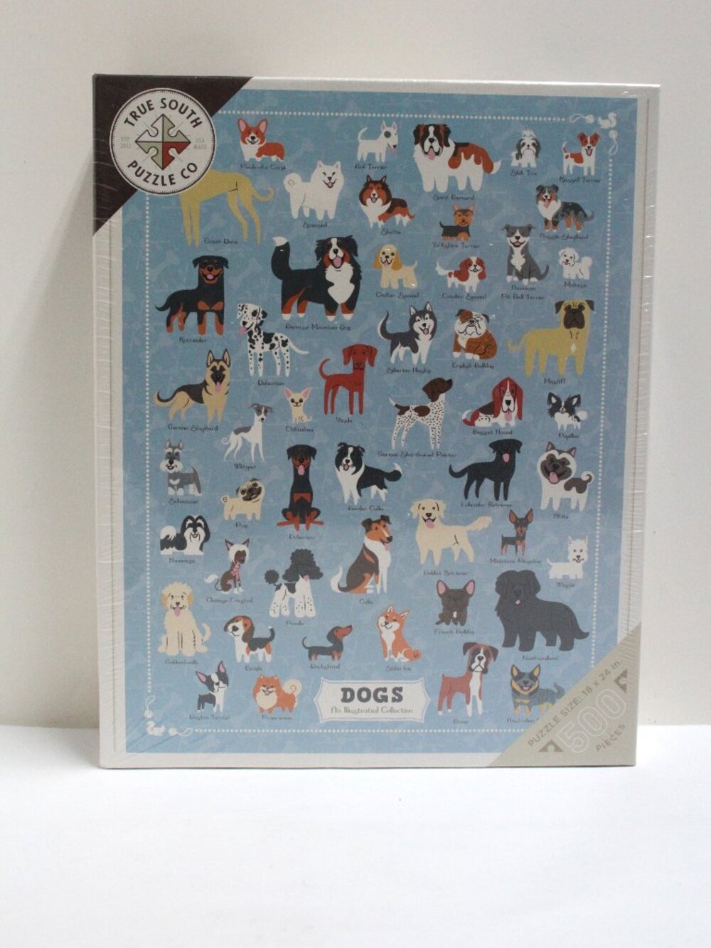 500 Piece Puzzle Dogs An Illustrated Collection True South Puzzle Company
